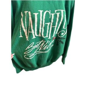Vintage Ultra Sweats Green Crewneck Pullover Sweatshirt L Graphic Holiday